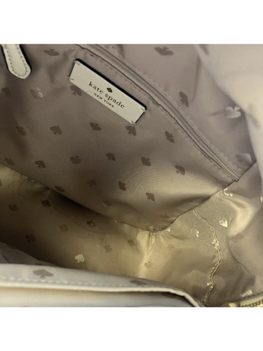 Kate Spade New York Cream Leather Mini Backpack Bag Purse 9x8x4 - S1 - Picture 7 of 7